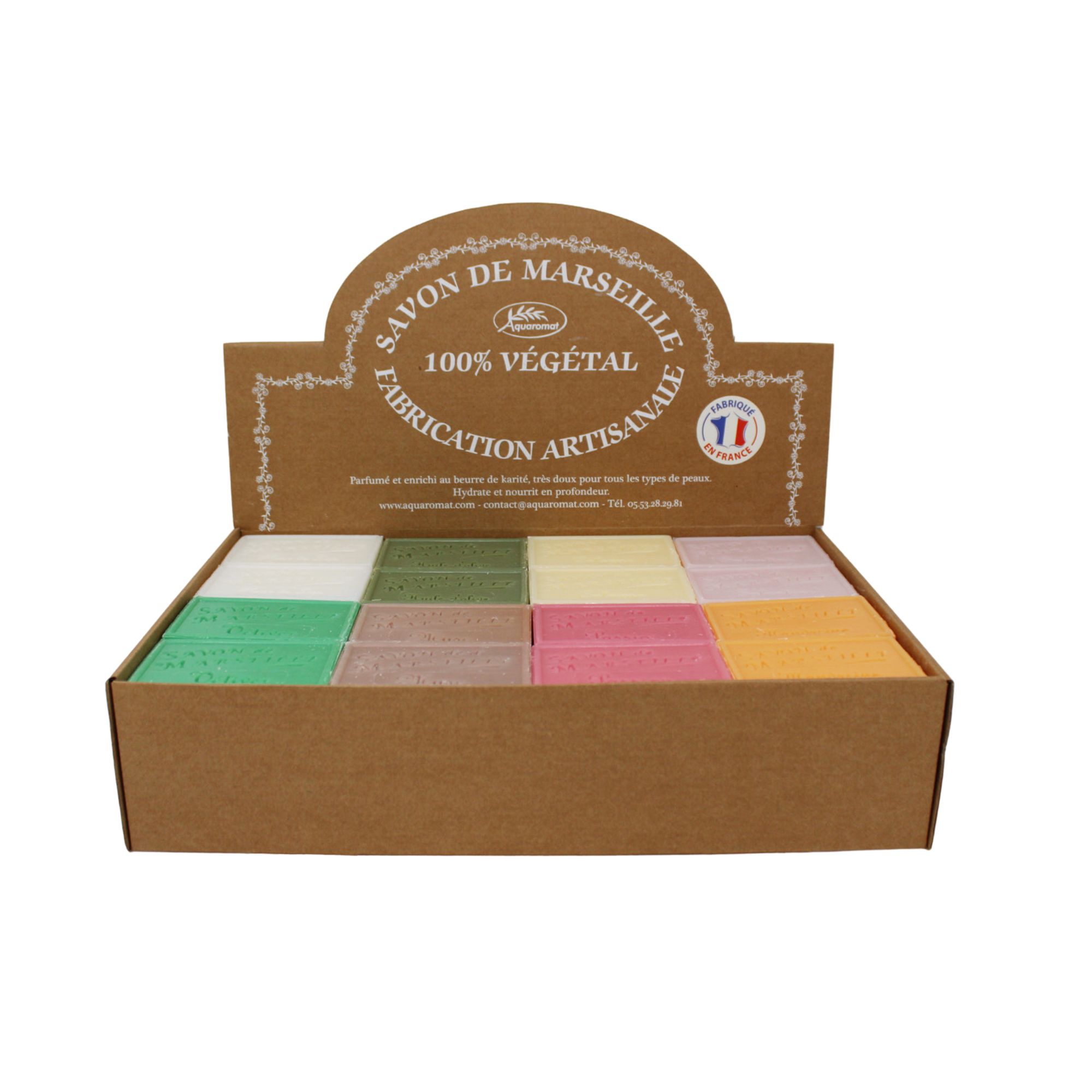 Présentoir n°1 de 48 savons de Marseille