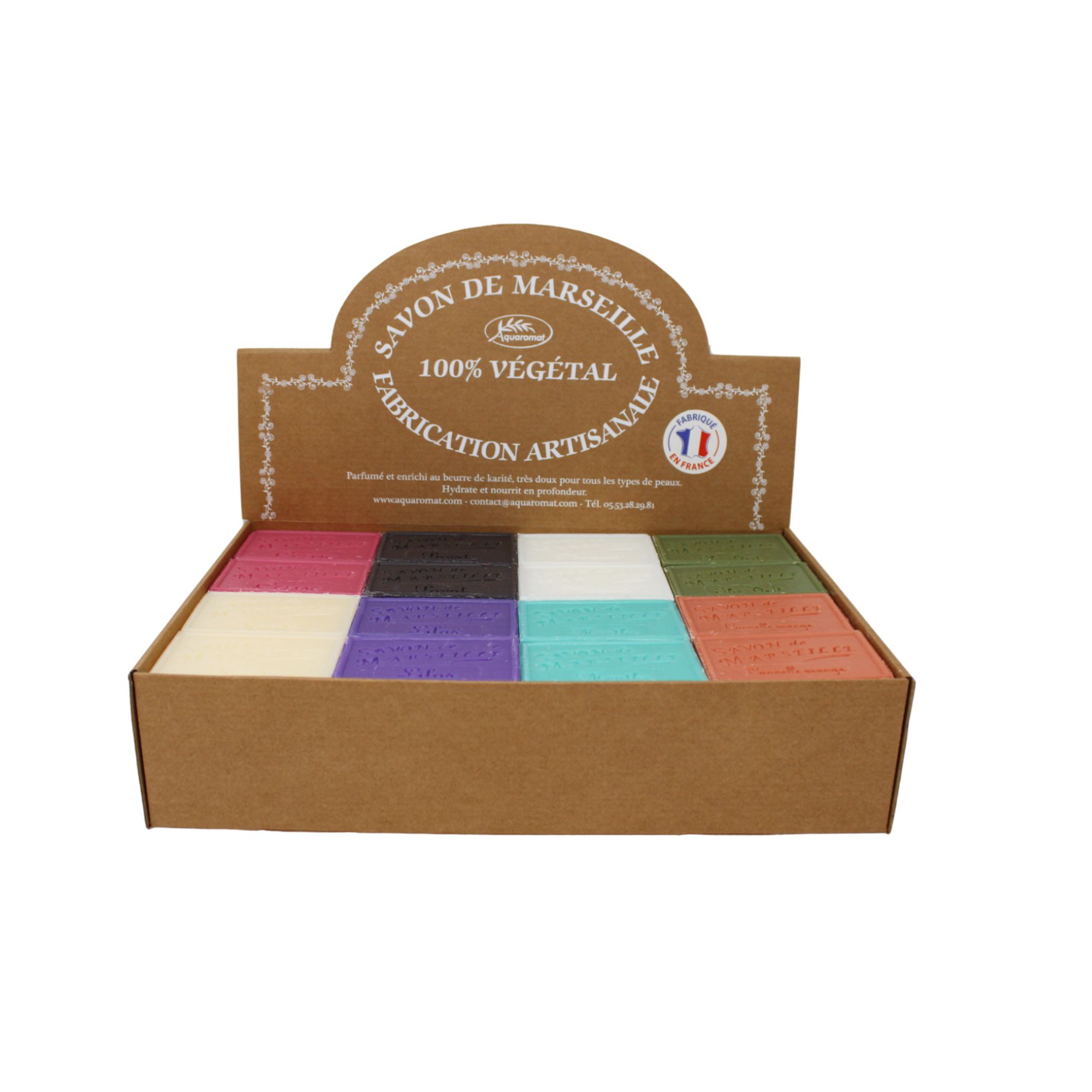 Présentoir n°3 48 savons de Marseille