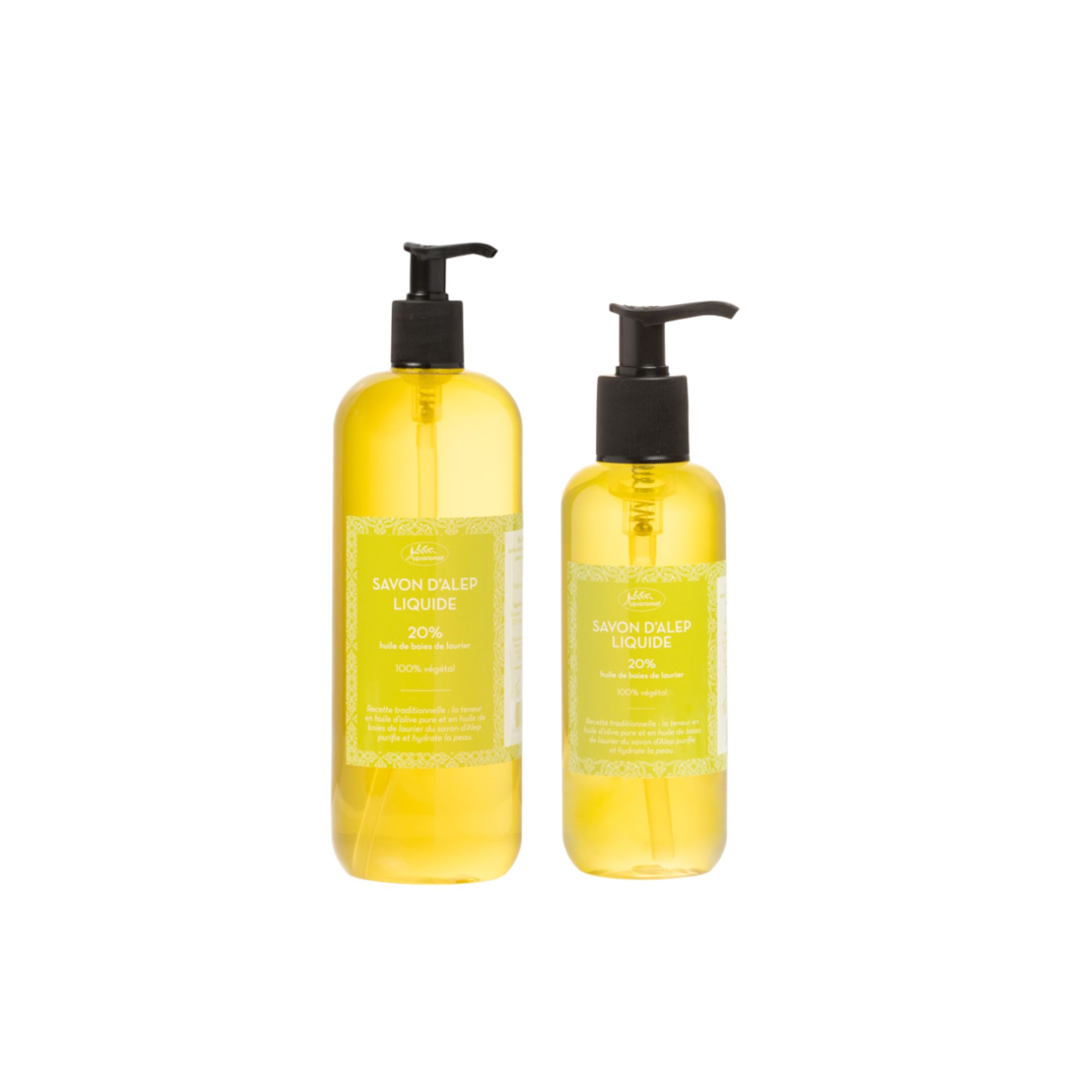 Savon-alep-20%-liquide-300ml-1l-aquaromat