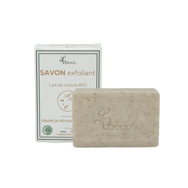 savon exfoliant lait de chèvre bio et grains d'abricots